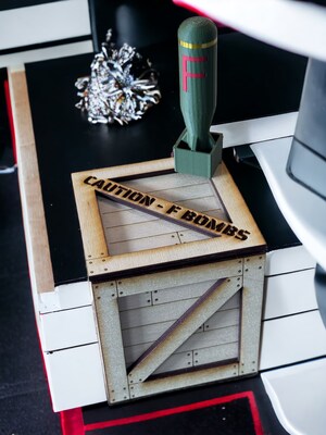 F-Bomb Wooden Crate with 'F' Bombs - Humorous Desk Decor Gag Gift - image4